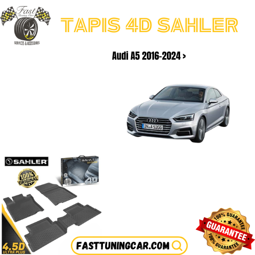 Tapis sur mesure 4D Audi A5 2016-2024 >