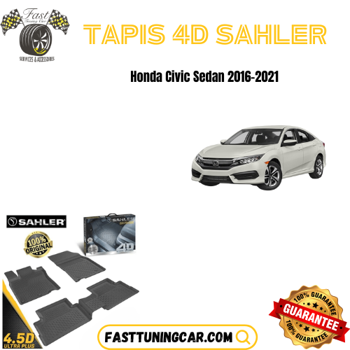 Tapis sur mesure 4D Honda Civic 2016-2021