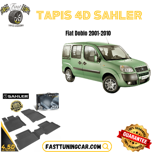 Tapis sur mesure 4D Fiat doblo 2001-2010