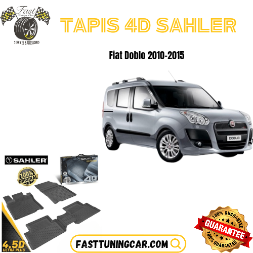 Tapis sur mesure 4D Fiat doblo 2010-2015