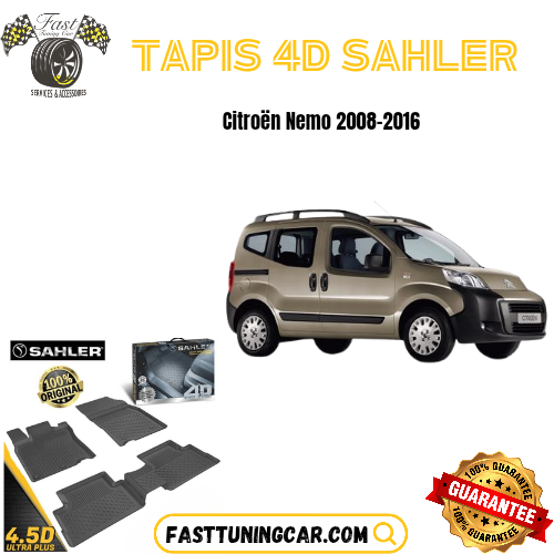 Tapis sur mesure 4D Citroën Nemo 2008-2016