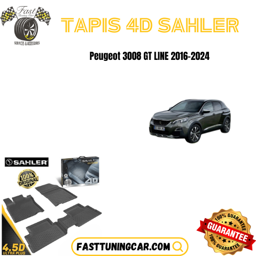 Tapis Sur Mesure 4D Peugeot 3008 GT Line 2017-2024