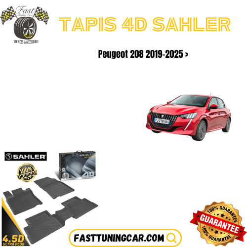 Tapis Sur Mesure 4D Peugeot 208 2019-2025