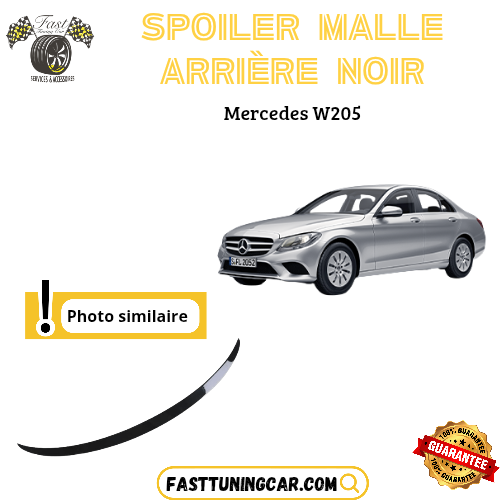 Spoiler arrière noir brillant sunplex pour Mercedes W205