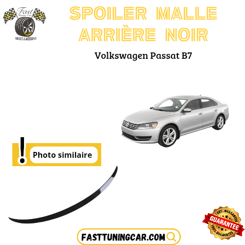 Spoiler arrière noir brillant sunplex pour Volkswagen Passat B7
