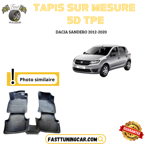 Tapis sur mesure 5D TPE Dacia Sandero 2012-2020