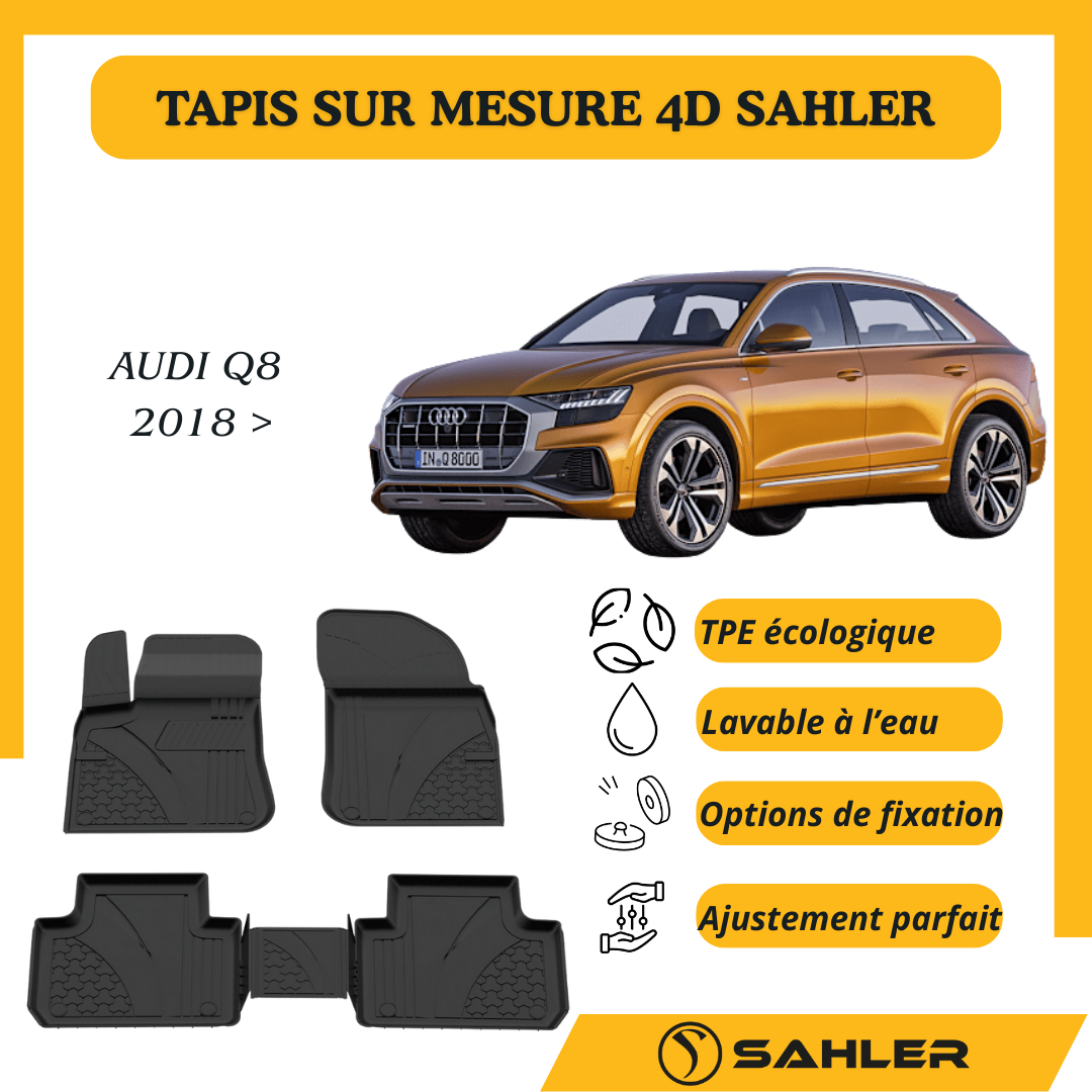 Tapis sur mesure 4D Extra Premium Audi Q8 2018>