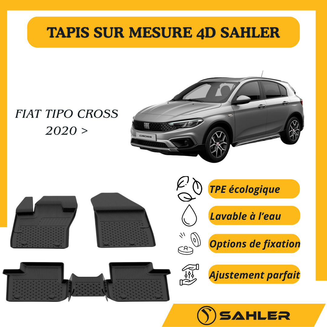 Tapis sur mesure 4D Fiat Tipo Cross 2020 >