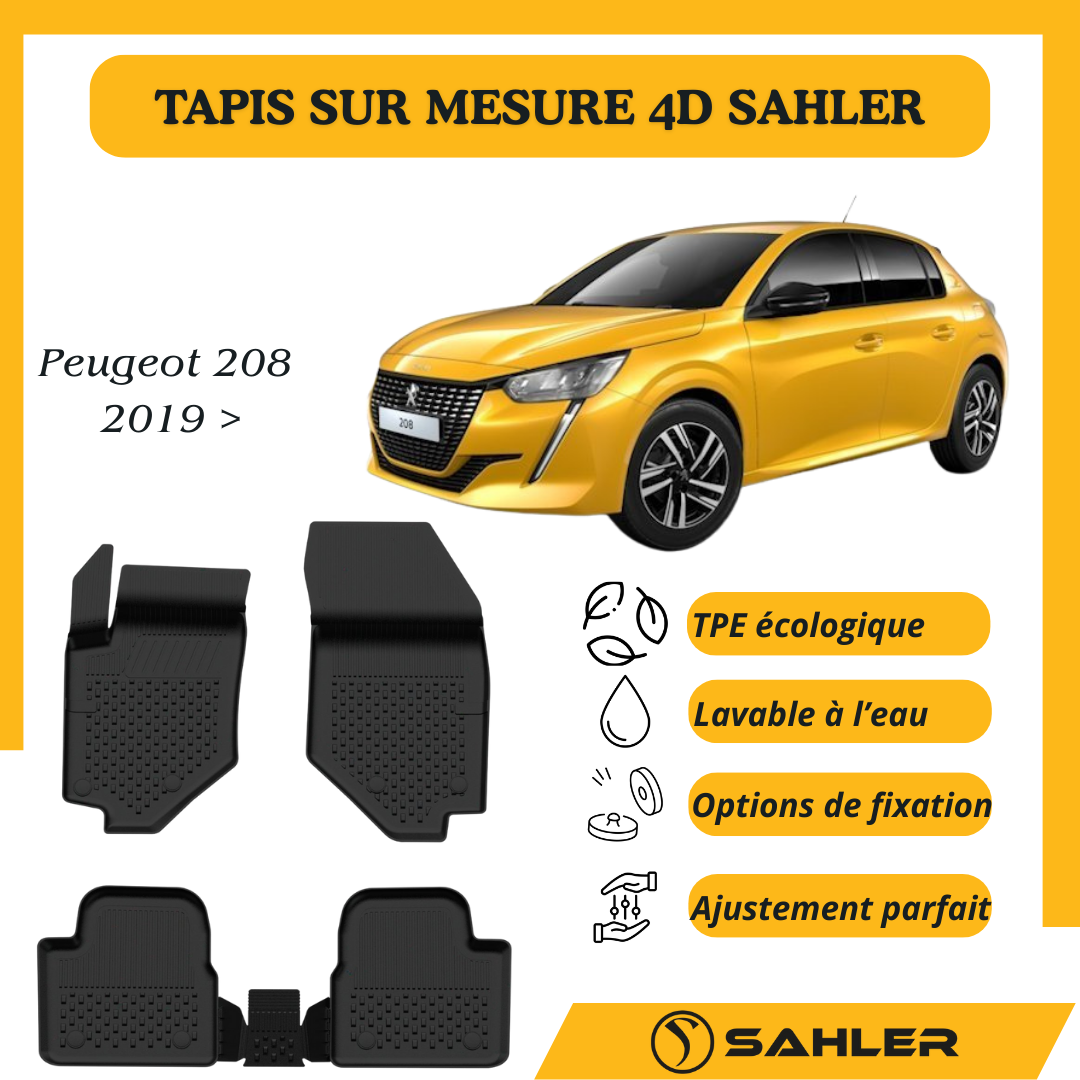 Tapis Sur Mesure 4D Peugeot 208 2019 >