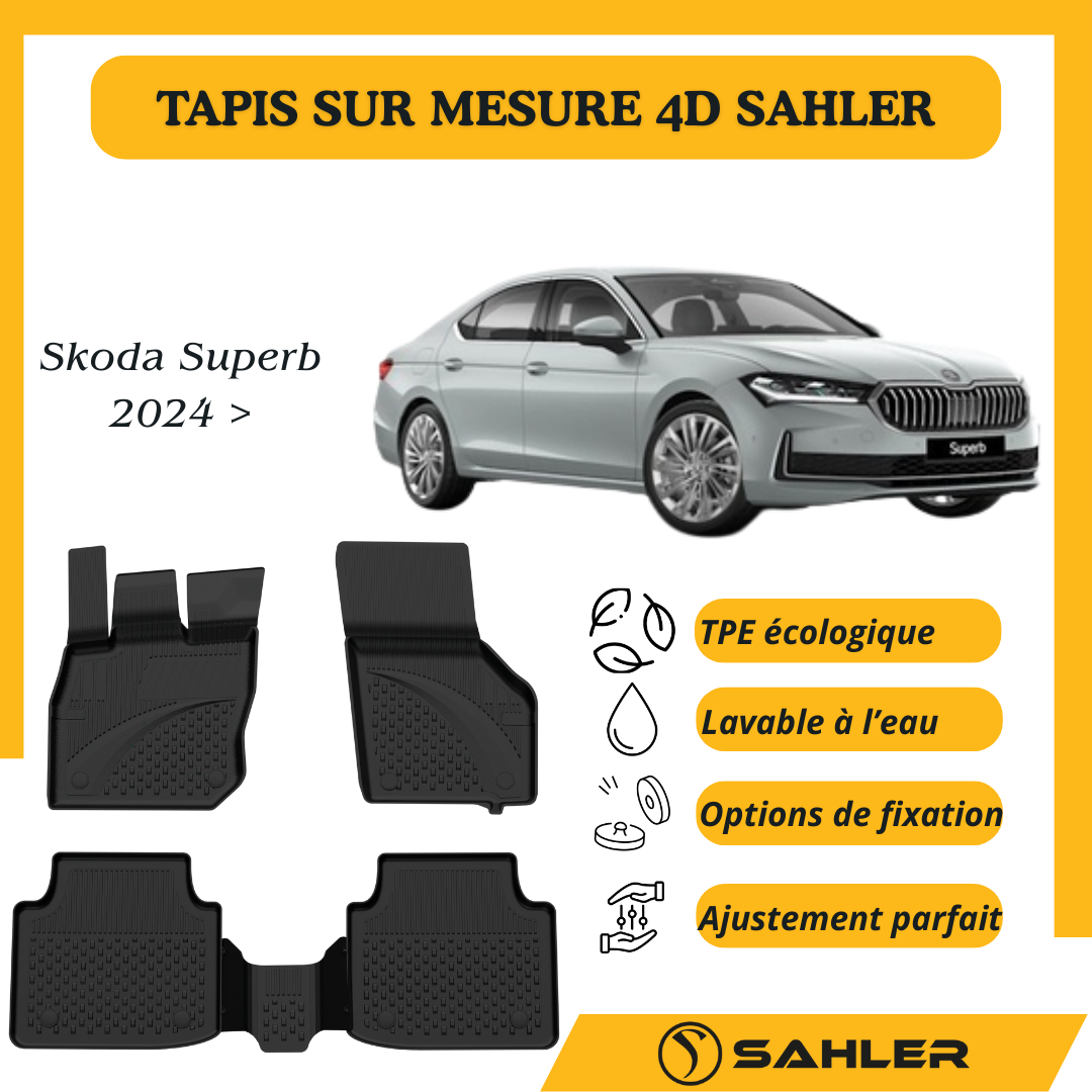Tapis Sur Mesure 4D Skoda Superb 2024 >