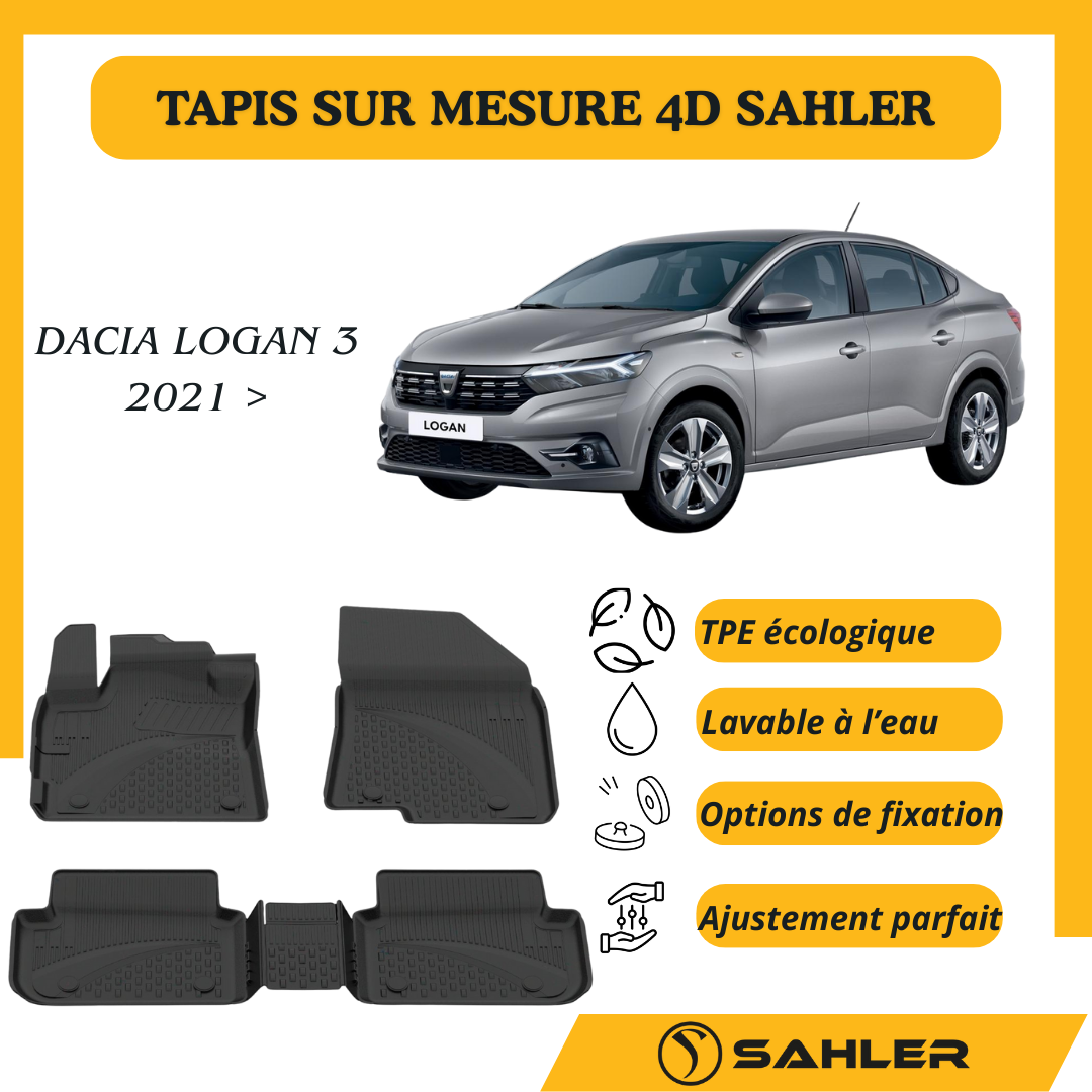 Tapis sur mesure 4D Dacia Logan 2021 >