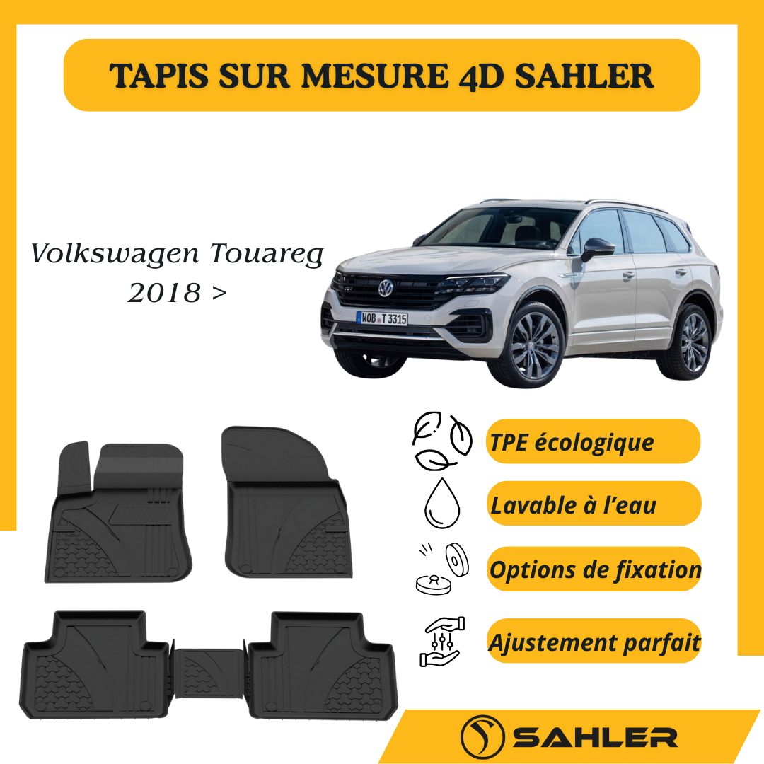 Tapis sur mesure 4D Extra Premium Volkswagen Touareg 2018 >