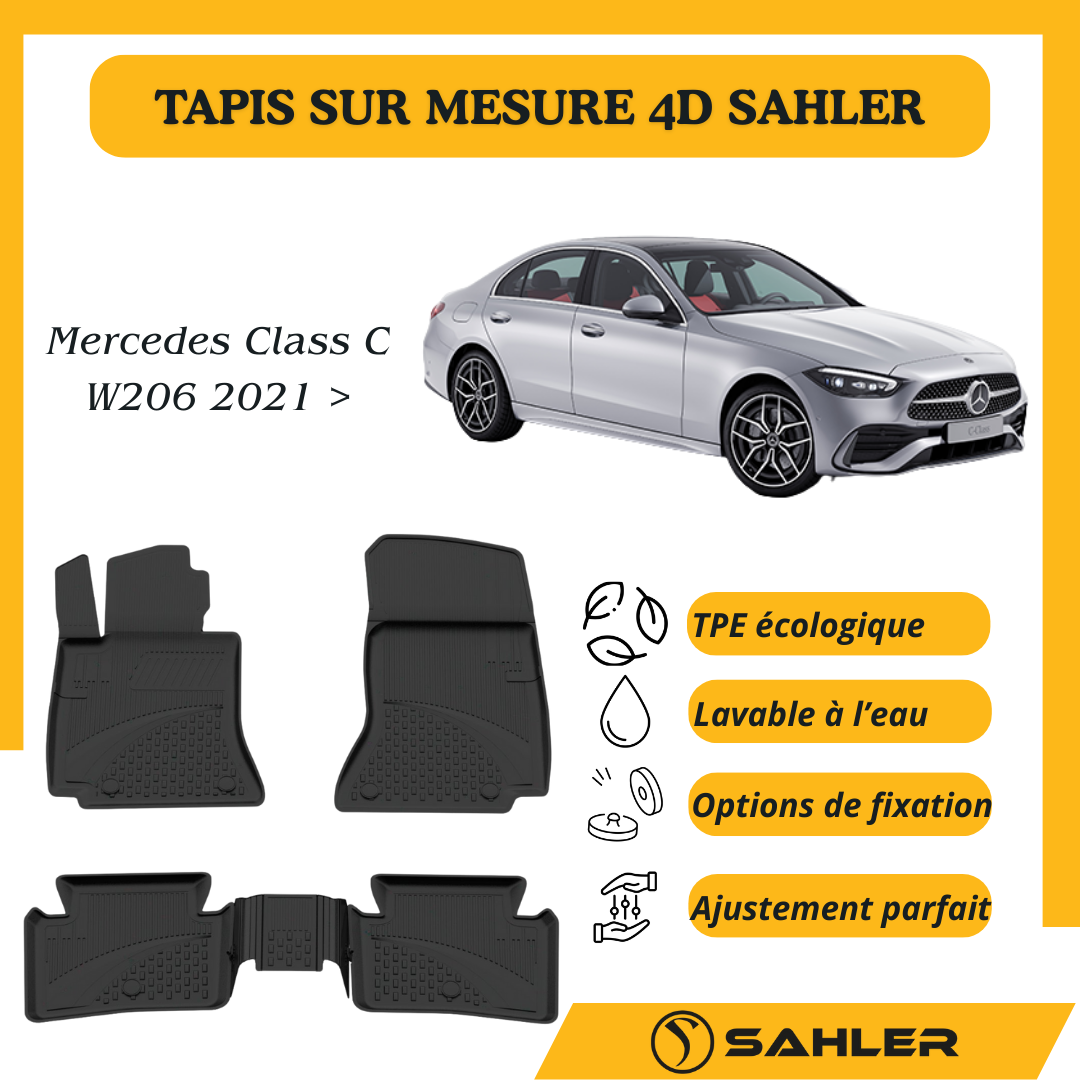 Tapis Sur Mesure 4D Mercedes Class C W206 2021 >