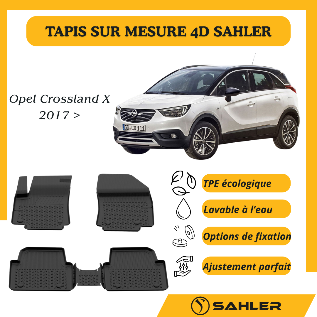 Tapis sur mesure 4D Opel Crossland X 2017>
