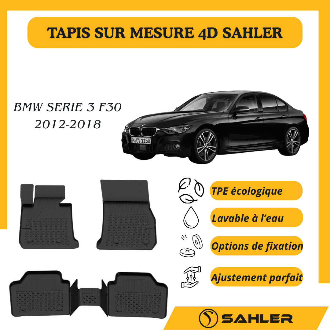 Tapis sur mesure 4D Bmw Serie 3 F30 2012-2018