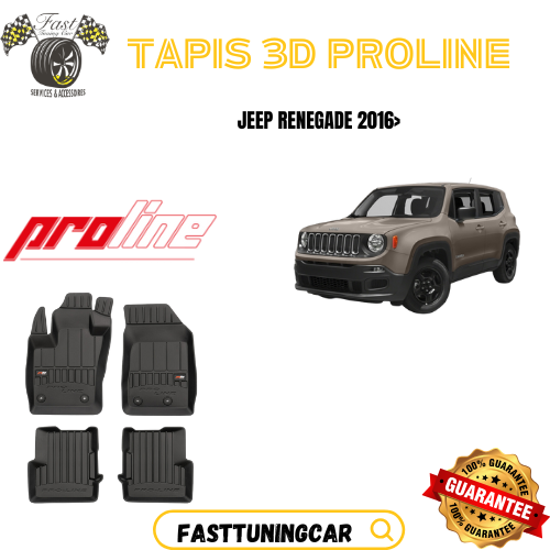 Tapis de sol PROLINE Jeep Renegade 2016 >