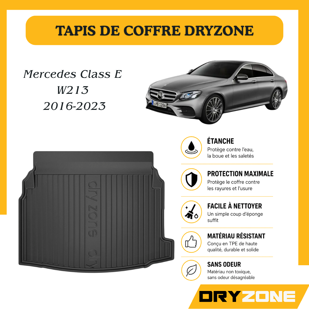 Tapis de Coffre Dryzone sur Mesure – Mercedes Class E W213 2016-2023