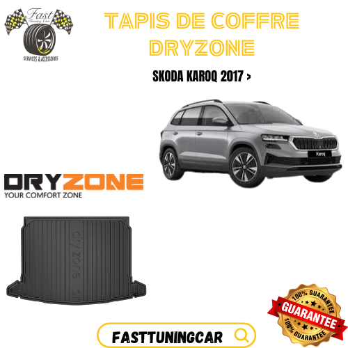 Tapis de Coffre Dryzone sur Mesure – Skoda Kaoq 2017 >
