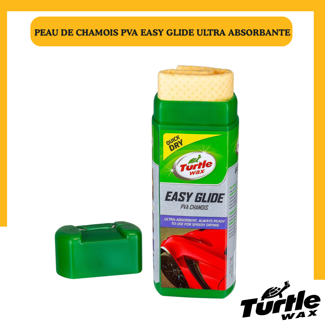 Turtle Wax Easy Glide – Peau de Chamois PVA Ultra Absorbante (430 x 320 mm)