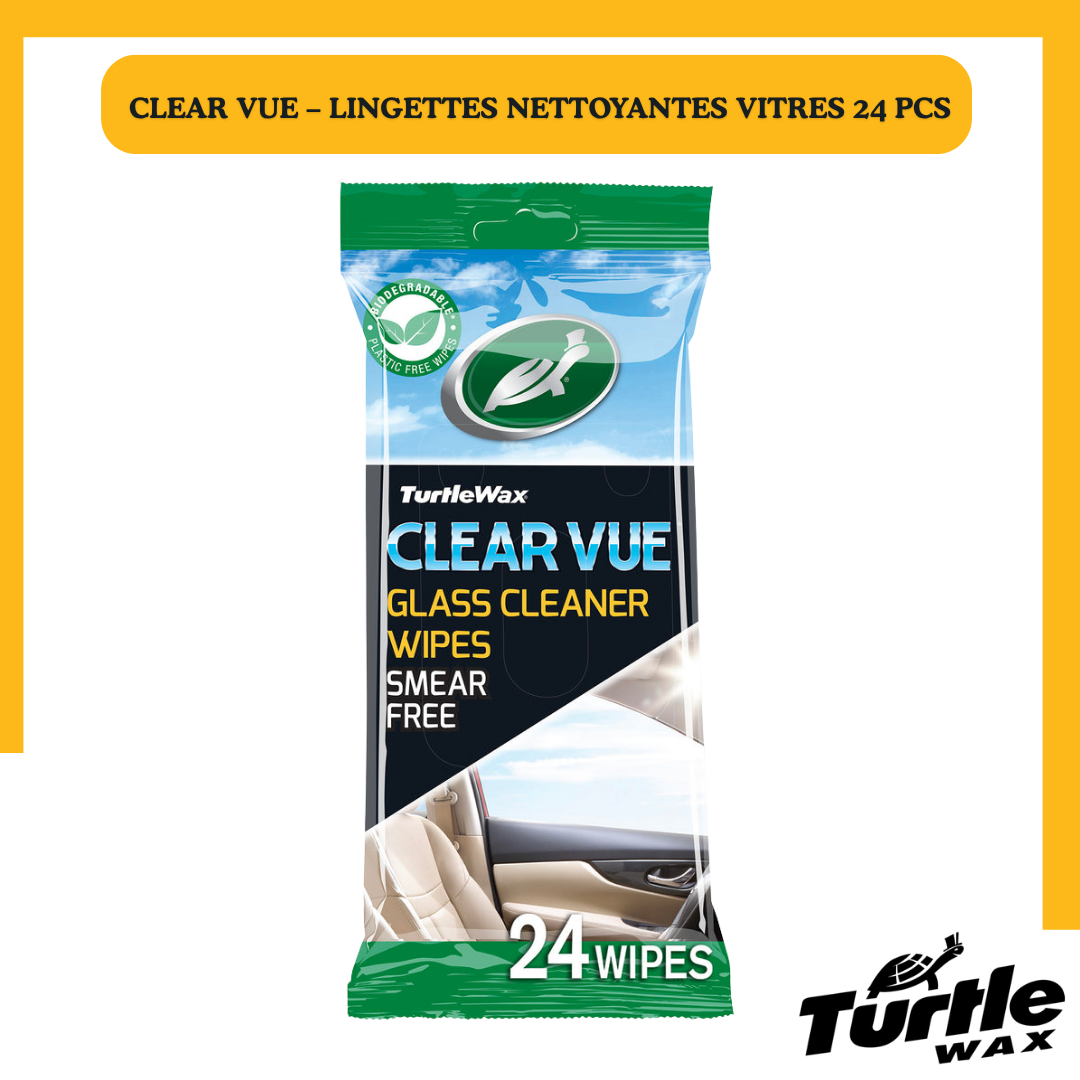 Turtle Wax Clear Vue Lingettes Nettoyantes Vitres Sans Traces