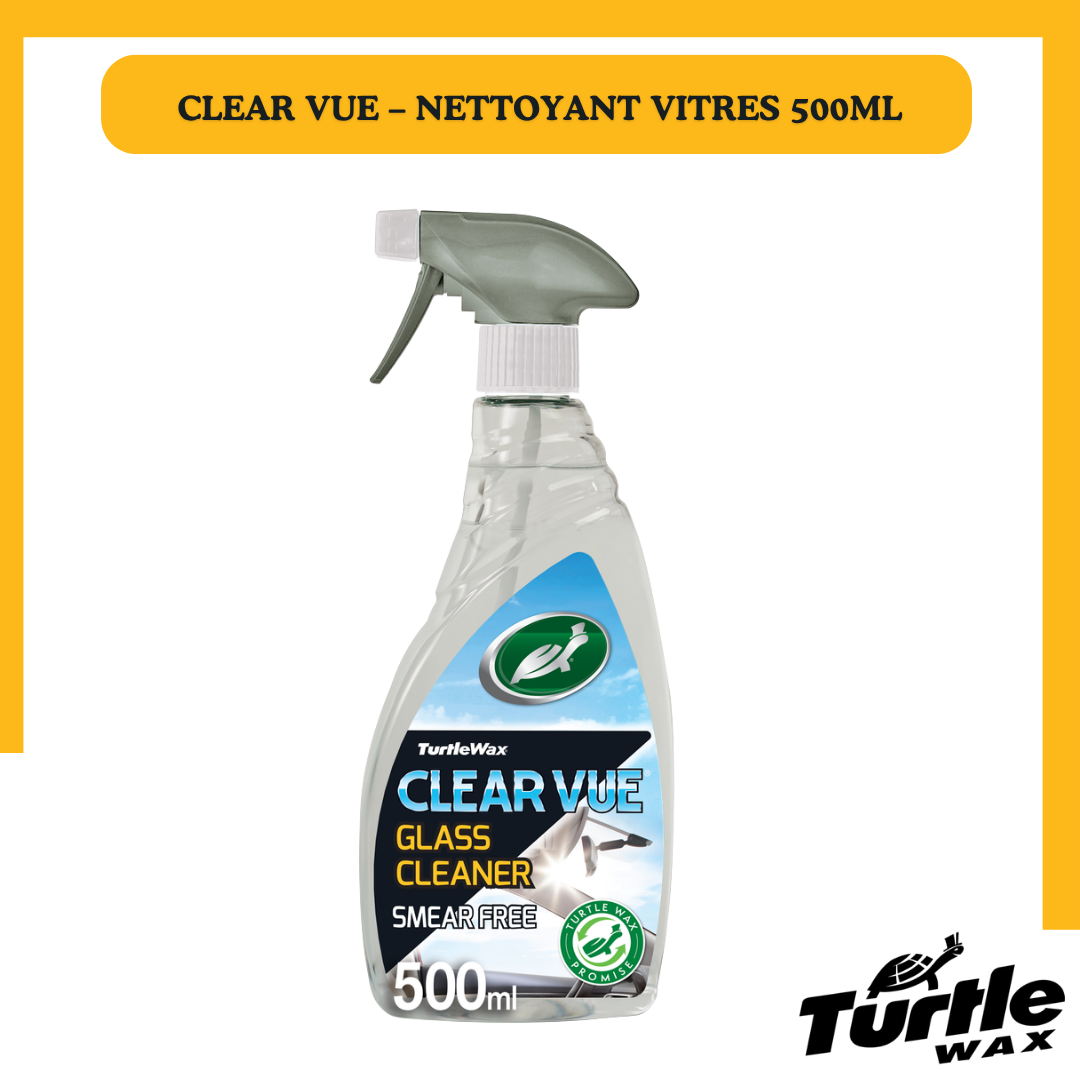 Turtle Wax Clear Vue – Nettoyant Vitres Sans Traces 500ML