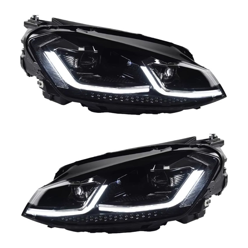 Paire de phares avant LED AKD double U Volkswagen Golf 7