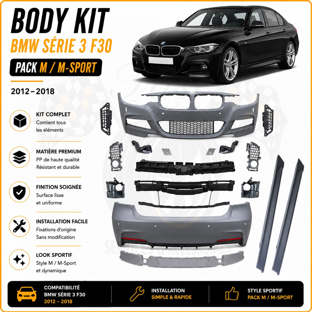 Body Kit BMW Série 3 F30 Pack M / M-Sport 2012-2018