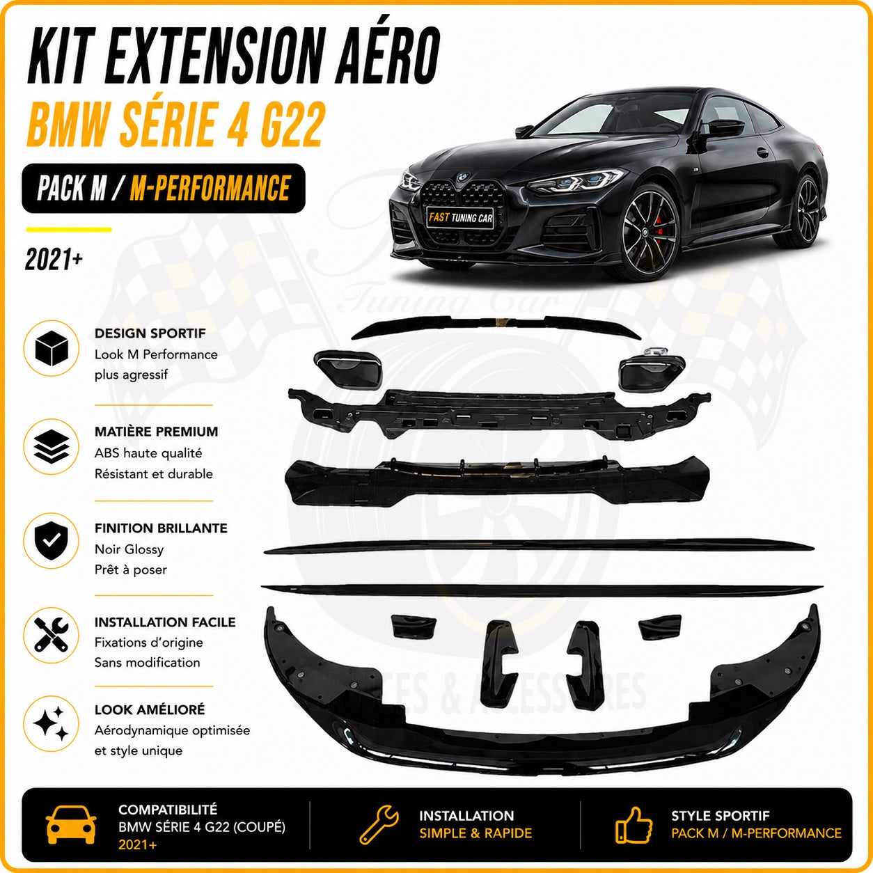Kit extension aéro BMW Série 4 G22 2021+ Pack M M-Performance