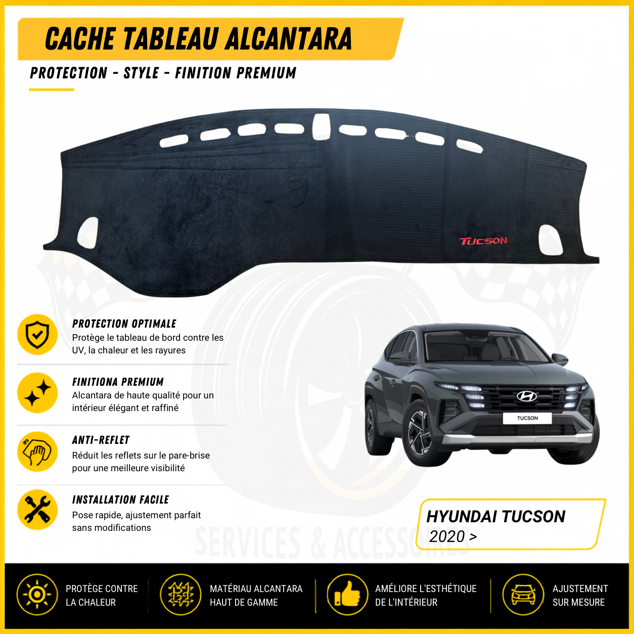 Cache tableau Alcantara Hyundai Tucson 2020 >