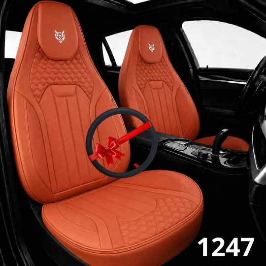 Cale-dos Sport 1247 5 places camel avec couvre-volant assorti