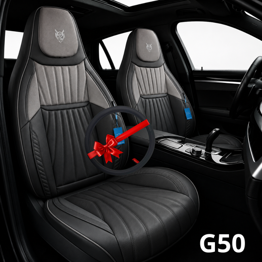 Cale-dos Sport G50 5 places gris et noir avec couvre-volant assorti