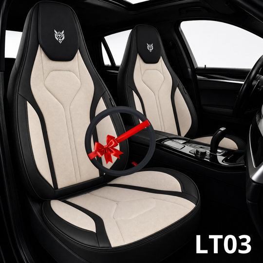 Cale-dos Sport LT03 5 places beige et noir avec couvre-volant assorti