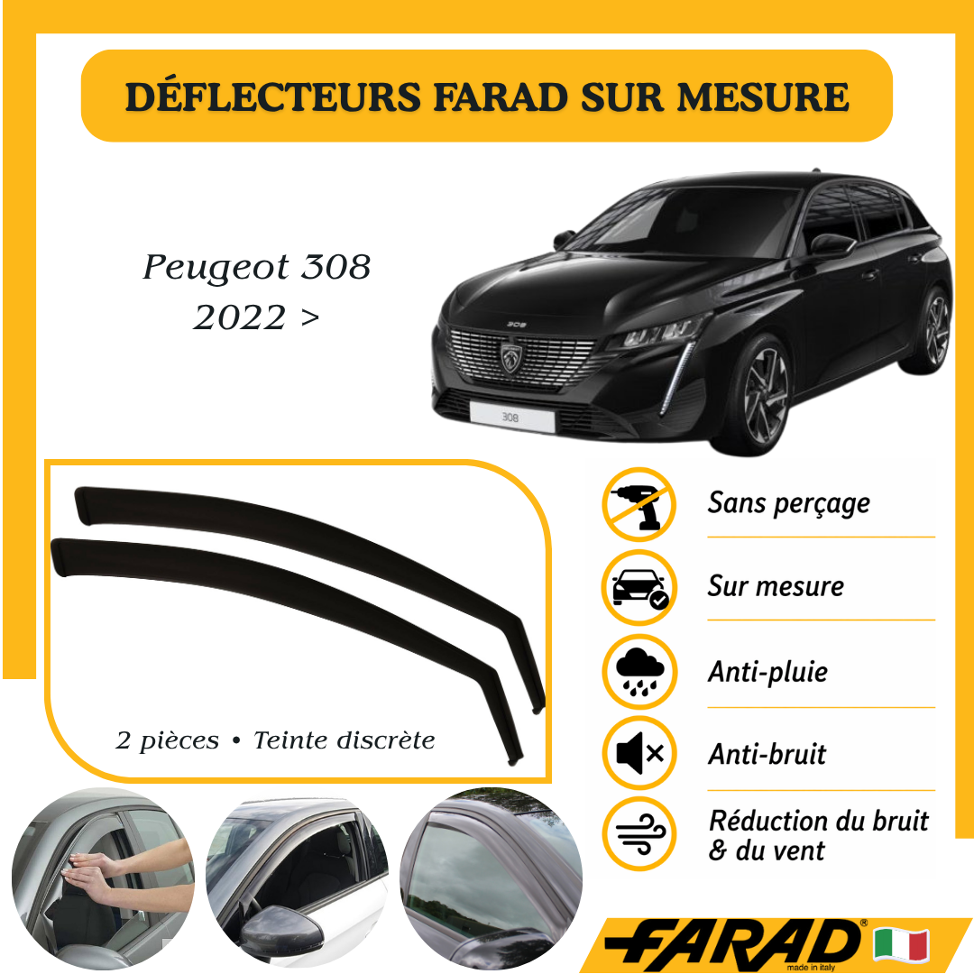 Déflecteurs d’air FARAD Peugeot 308 2022 >