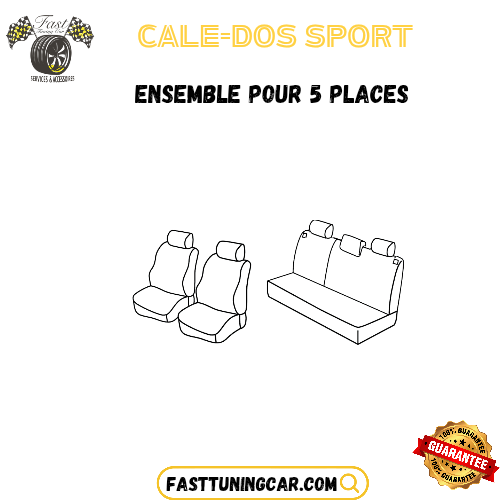 Cale-dos sport en similicuir – Ensemble Complet 5 Places