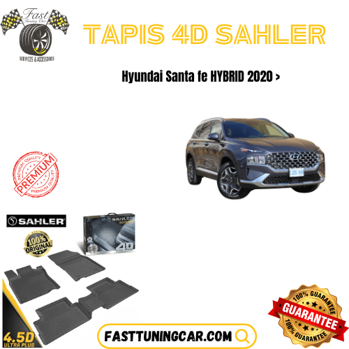Tapis sur mesure 4D Premium Hyundai Santafe Hybrid 2020 >