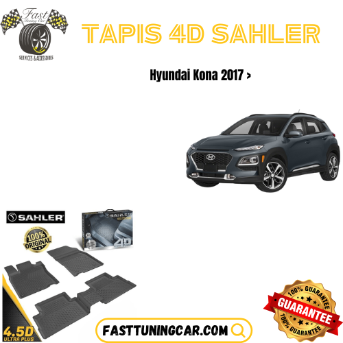 Tapis sur mesure 4D Hyundai Kona 2017 >