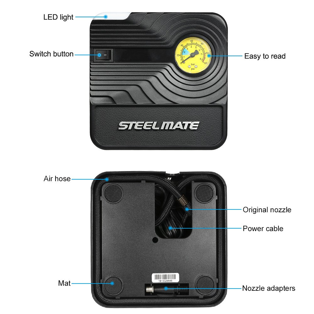 Steelmate Gonfleur de pneu portable