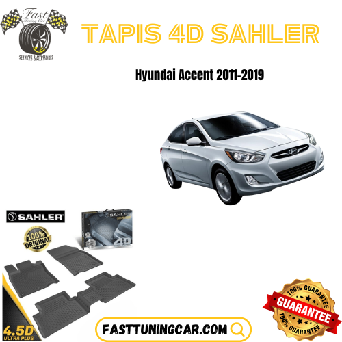 Tapis sur mesure 4D Hyundai Accent 2011/2019