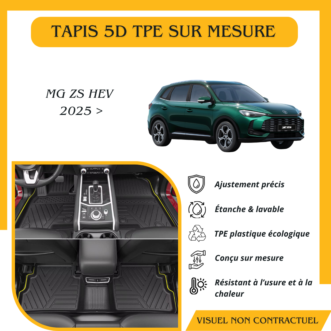 Tapis sur mesure 5D TPE MG ZS HEV 2025 >