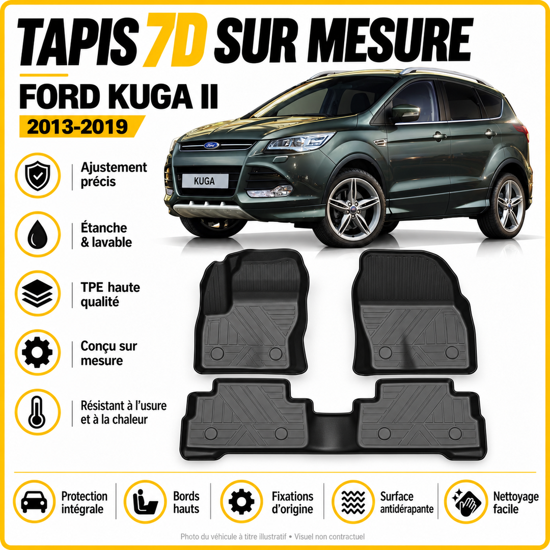 Tapis 7D sur mesure Ford Kuga II 2013-2019