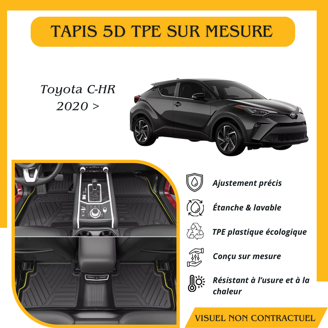 Tapis sur mesure 5D TPE Toyota C-HR 2020 >