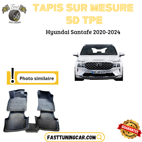 Tapis sur mesure 5D TPE Hyundai Santafe 2020-2024