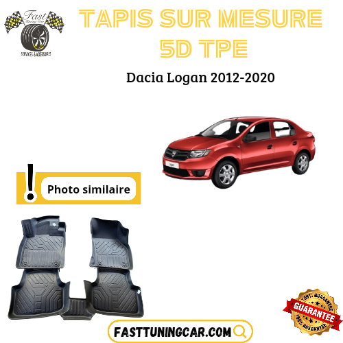 Tapis sur mesure 5D TPE Dacia Logan 2012-2020