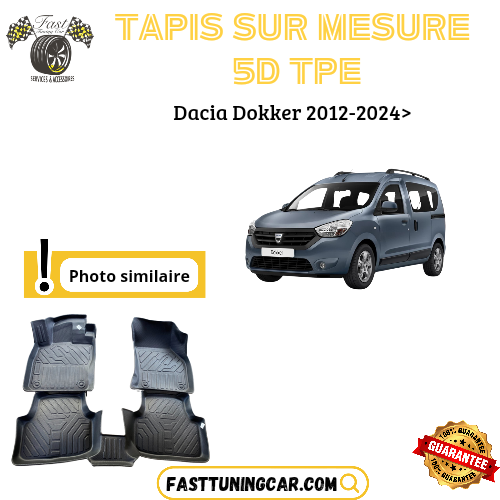 Tapis sur mesure 5D TPE Dacia Dokker 2012-2024>