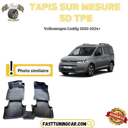 Tapis sur mesure 5D TPE Volkswagen Caddy 2020-2024>