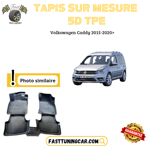 Tapis sur mesure 5D TPE Volkswagen Caddy 2015-2020>