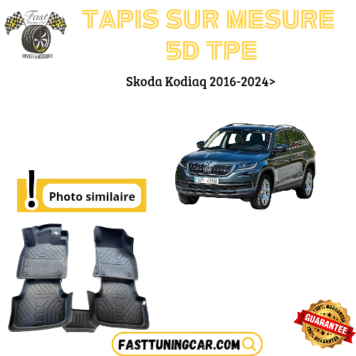 Tapis sur mesure 5D TPE Skoda Kodiaq 2016-2024>