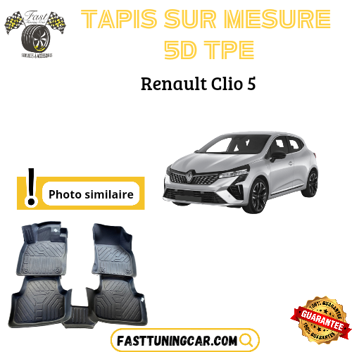 Tapis sur mesure 5D TPE Renault Clio 5