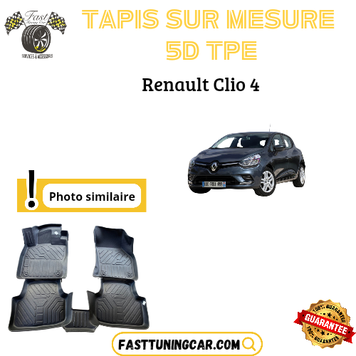 Tapis sur mesure 5D TPE Renault Clio 4