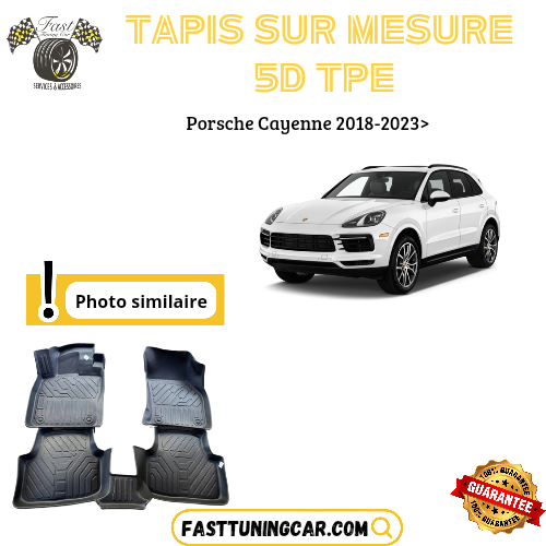 Tapis sur mesure 5D TPE Porsche Cayenne 2018-2023>